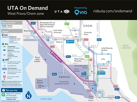 Provo Orem OnDemand Map